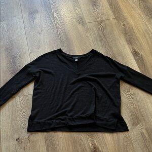 Banana Republic Black Long Sleeve V-Neck Top